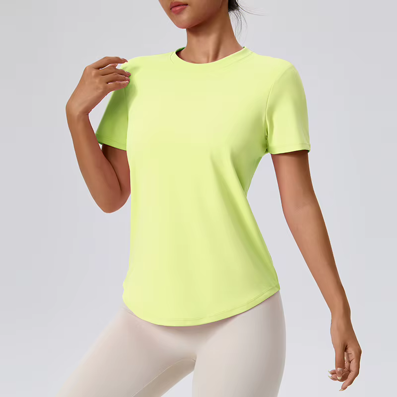 T-shirt classique à col rond pour femmes