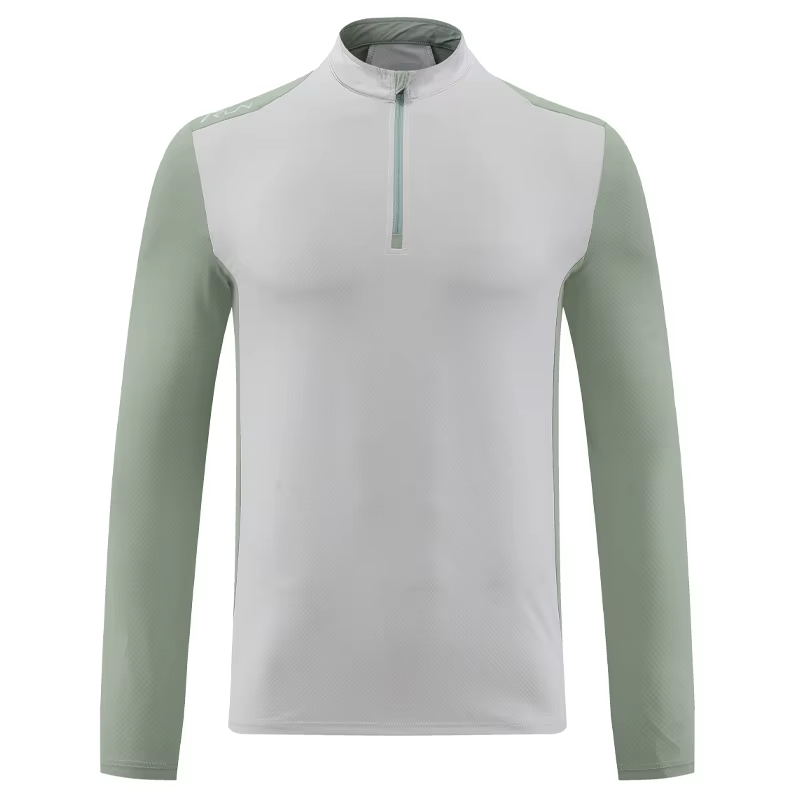 Manches longues salle de sport hommes Laple demi fermeture éclair mode formation Patchwork compresser t-shirt automne entraînement en plein air imprimer vestes de course