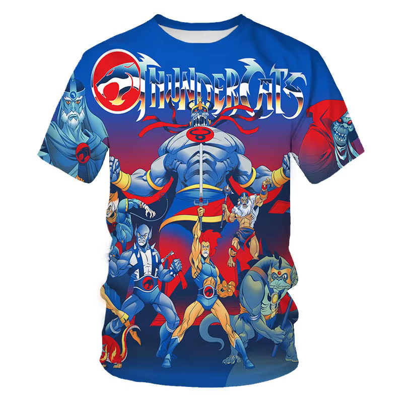 Nouveau Thundercats t-shirts dessin animé 3D impression mode hommes femme T-shirt Streetwear surdimensionné Harajuku