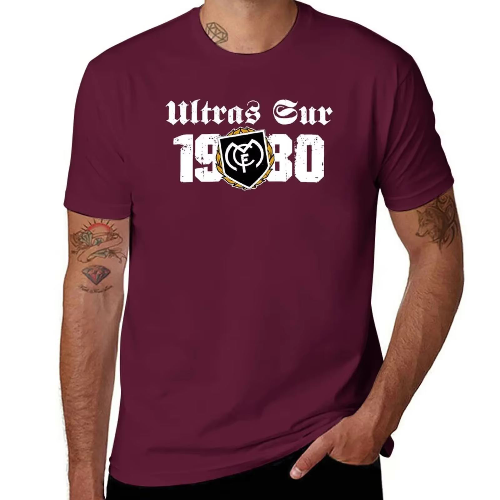 Nouveau T-shirt ULTRAS SUR 1980 surdimensionné pour hommes