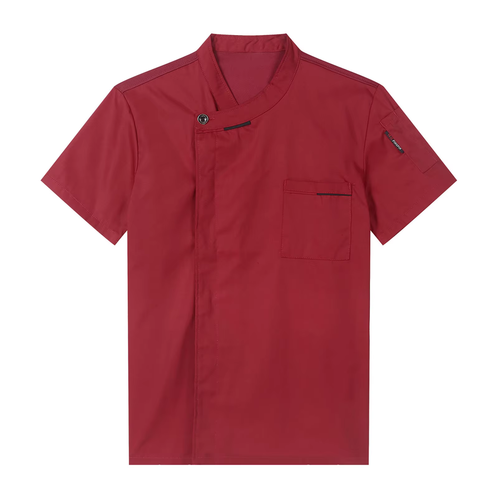 Veste de Chef Unisexe pour Hommes et Femmes, Col Croisé, Uniforme de Cuisine pour Restaurant et Hôtel, avec Poches, Tenue de Travail pour la Restauration