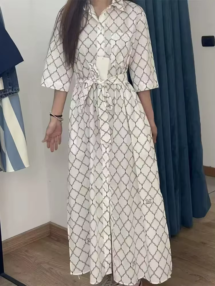 Robe chemise pour femme en 100% coton