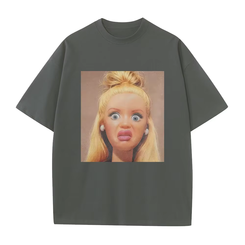 T-shirt humoristique et dégoûtant avec motif de poupée Meme