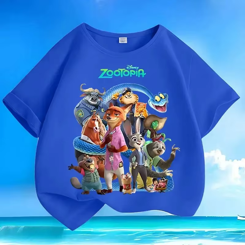 T-shirt pour enfants, design de dessin animé Zootopia