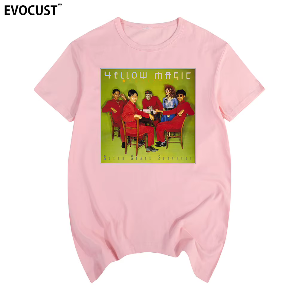 T-shirt jaune YMO de Magic Orchestra pour hommes et femmes