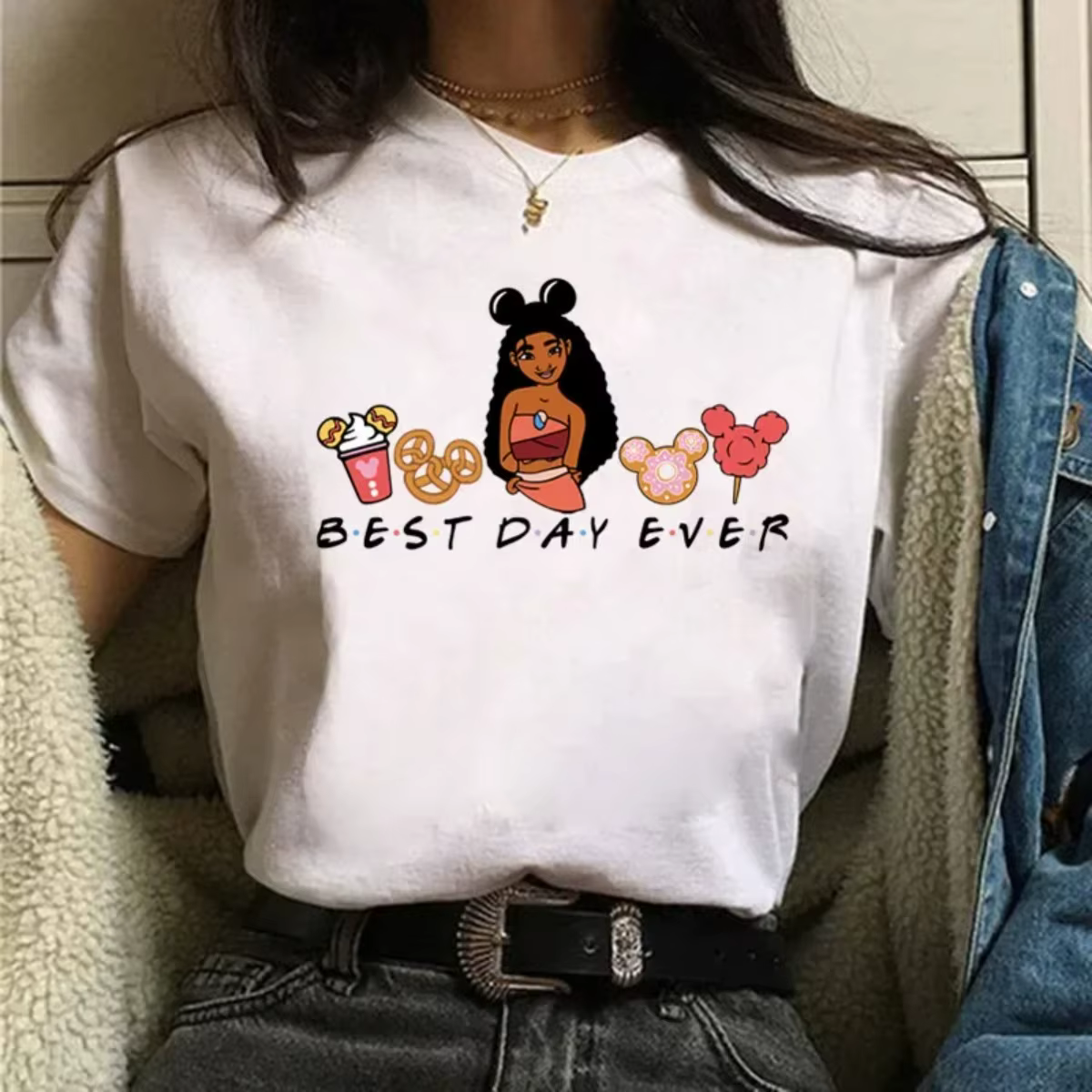 T-shirt imprimé Disney Best Day Ever pour femmes