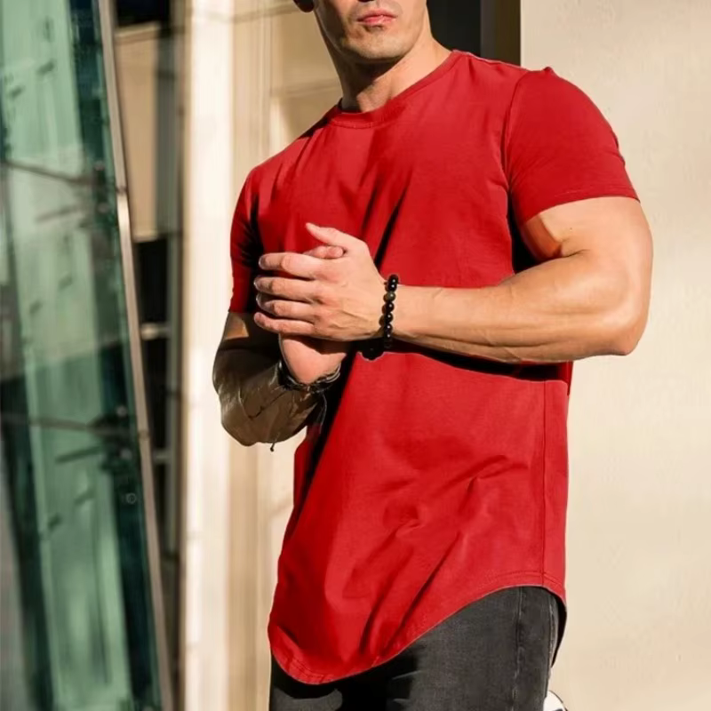 T-shirt de Fitness musculaire été hommes athloisir entraînement à manches courtes