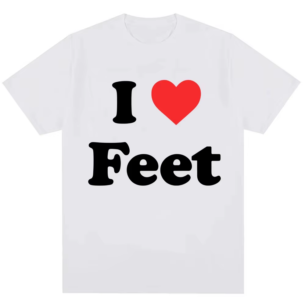 T-shirt humoristique « I Love Feet » pour hommes et femmes