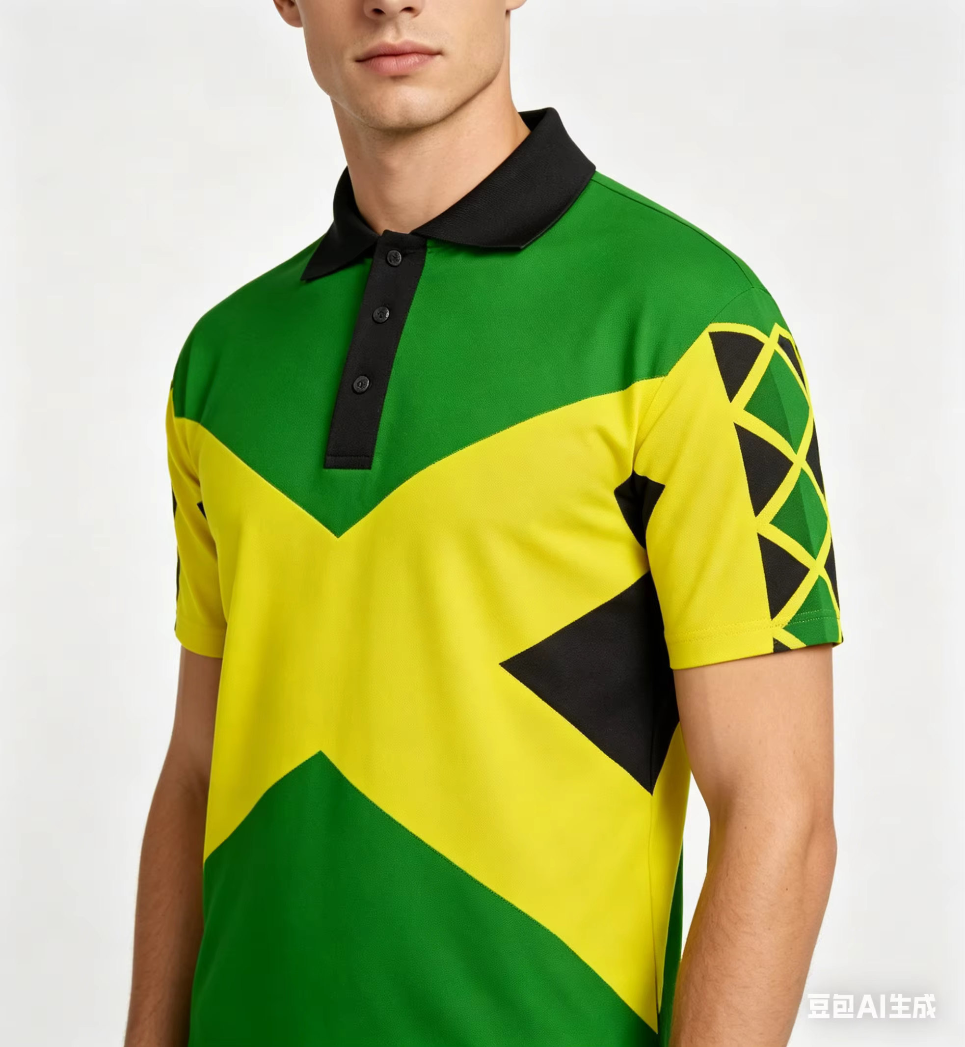 Polo Homme Drapeau Jamaïcain – T-shirt à Revers Imprimé 3D – Mode Patriotique Streetwear Décontracté Sportif Été