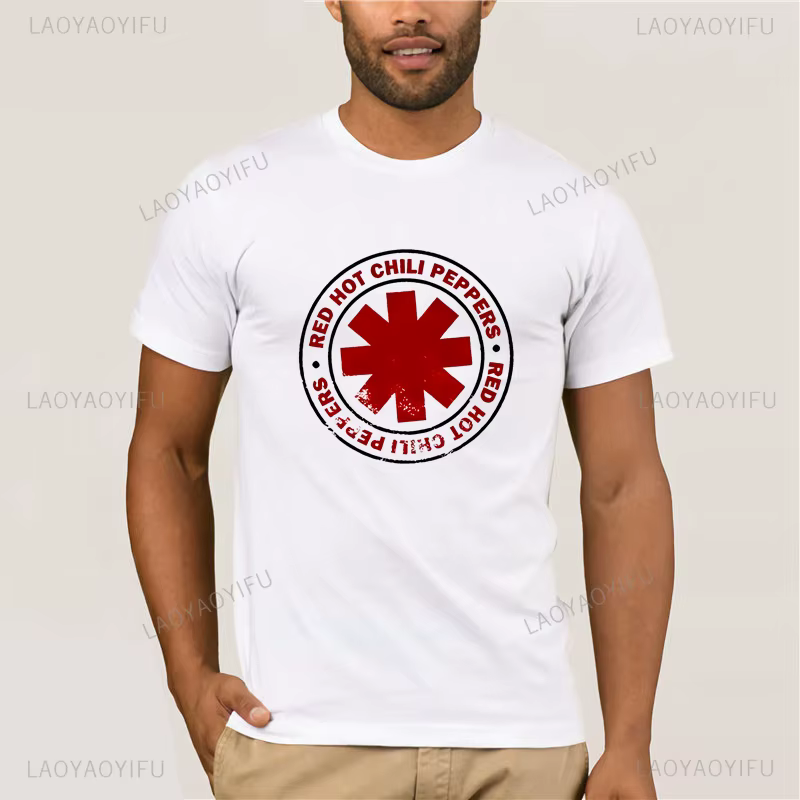 T-shirt RHCP Rock Band Red Hot Chili Peppers en coton incroyable pour homme