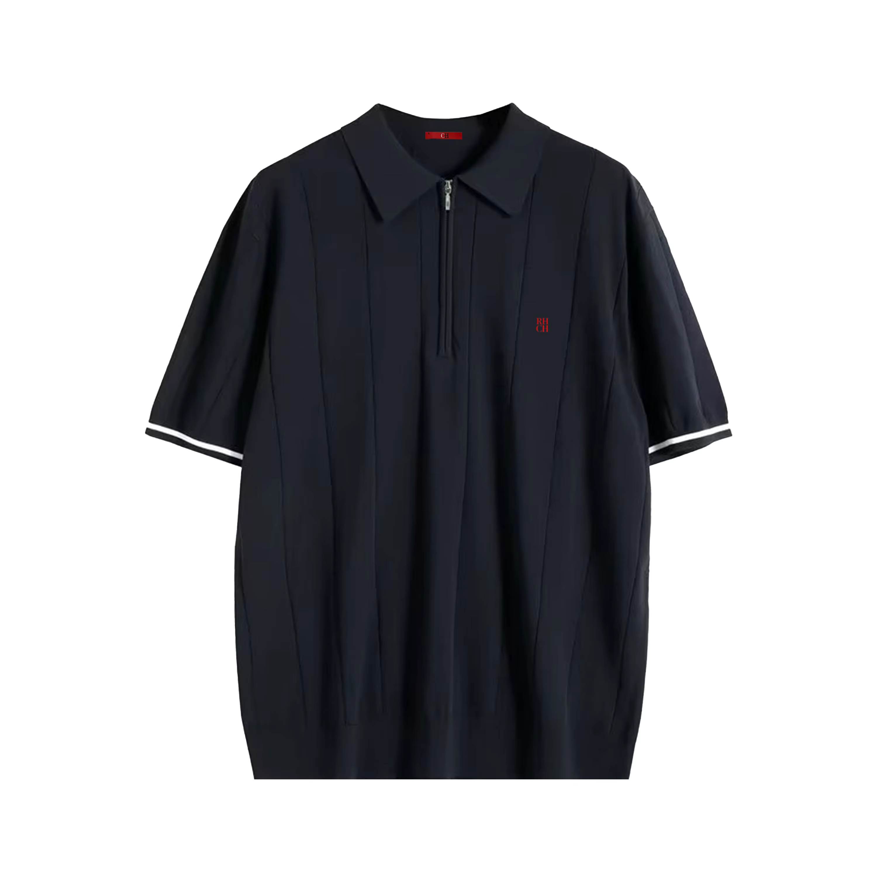 Polo à manches courtes pour homme RHCH avec col demi-zip