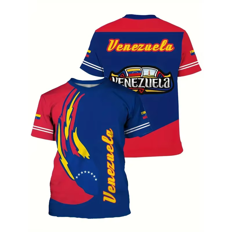 Nouveau à Venezuela drapeau T-shirt hommes mode 3d imprimé