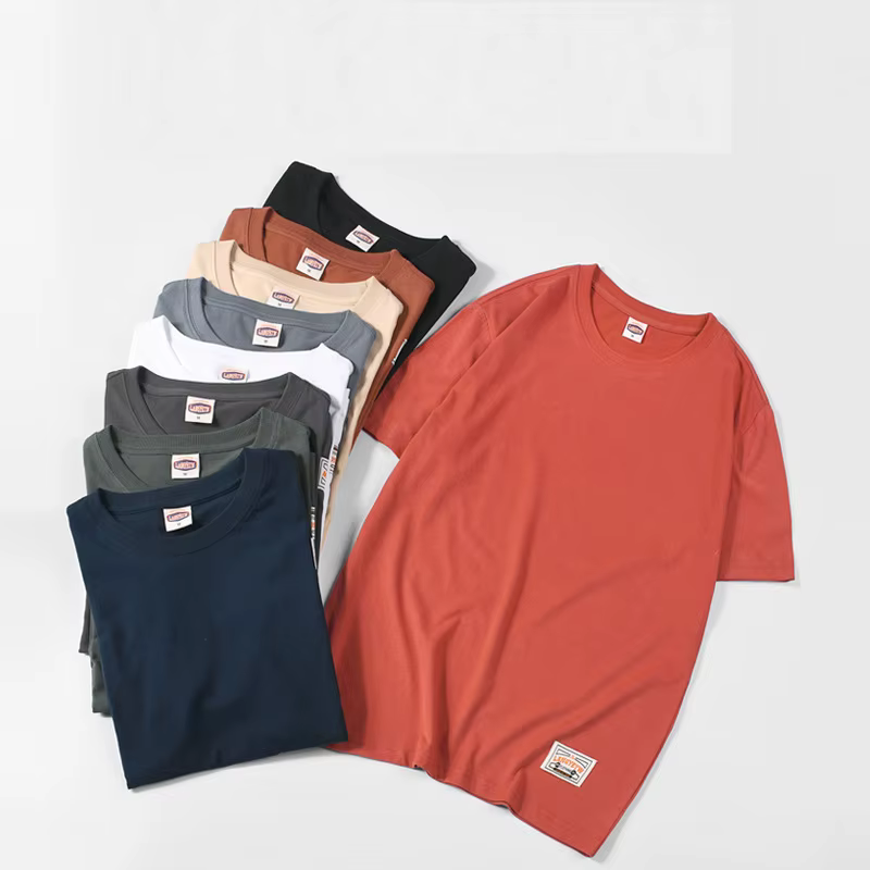 T-shirt en coton à col rond pour hommes