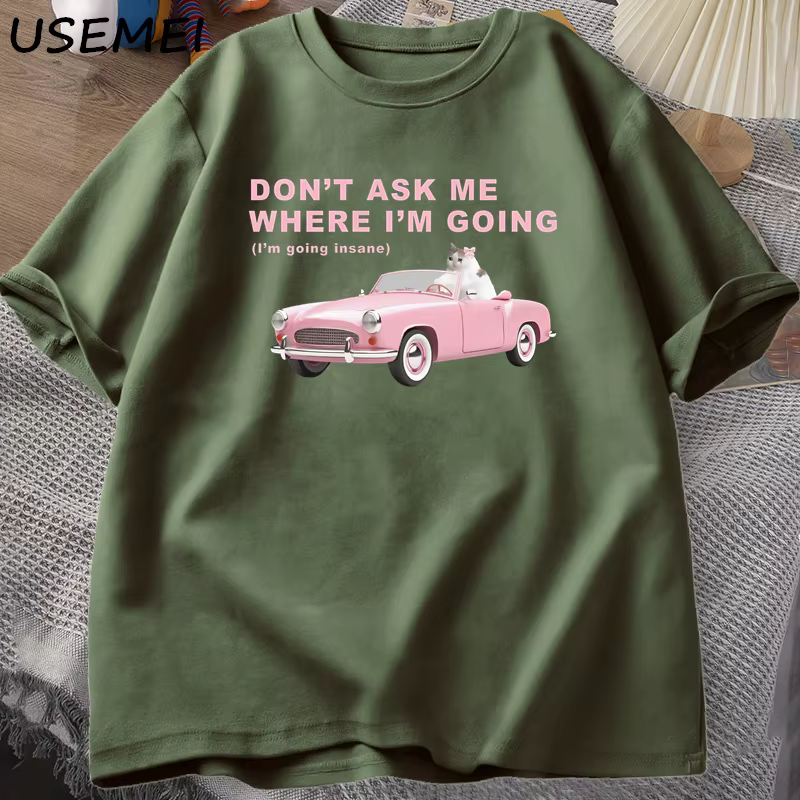 Je vais l'intérieur drôle chat Meme imprimé t-shirts pour hommes femmes stupide laid T-shirt non accru santé mentale