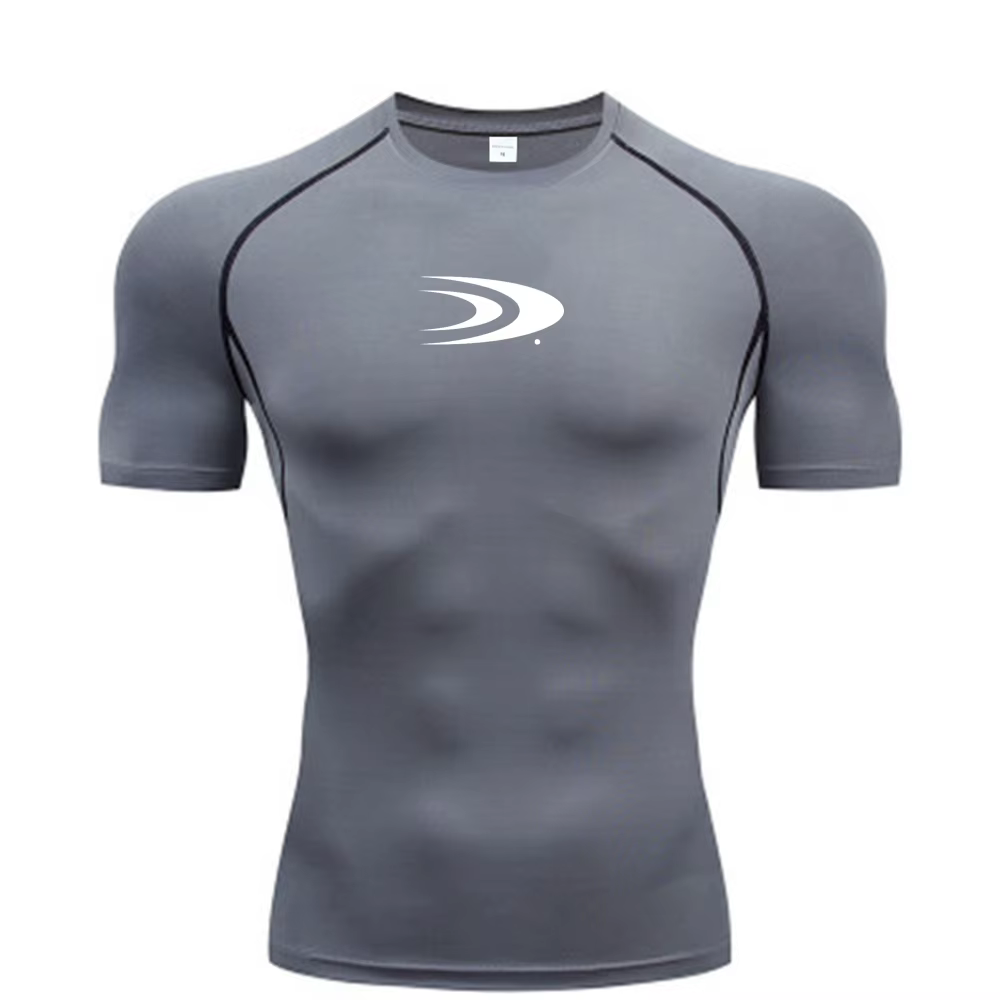 T-shirt de compression homme 2026 à manches courtes – Maillot de sport fitness