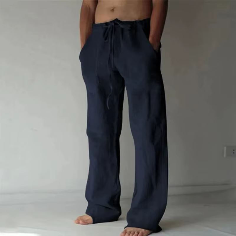 Pantalon Long en coton et lin pour hommes