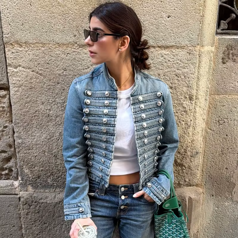 Veste en jean courte pour femme