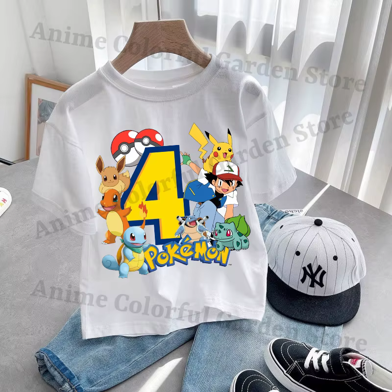 T-shirts Anime Pokemons Kawaii pour enfants