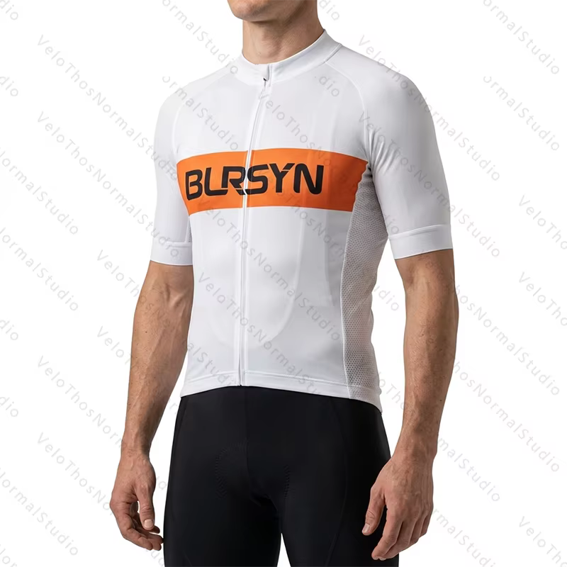 Ensemble de maillot de cyclisme à manches courtes et de short à bretelles