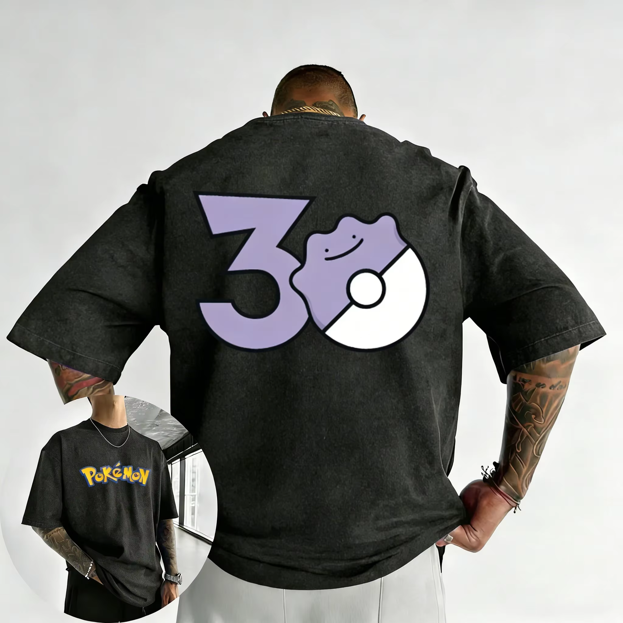T-shirt imprimé Ditto Pokémon 30ème Anniversaire 2026 – Nouvelle collection été unisexe