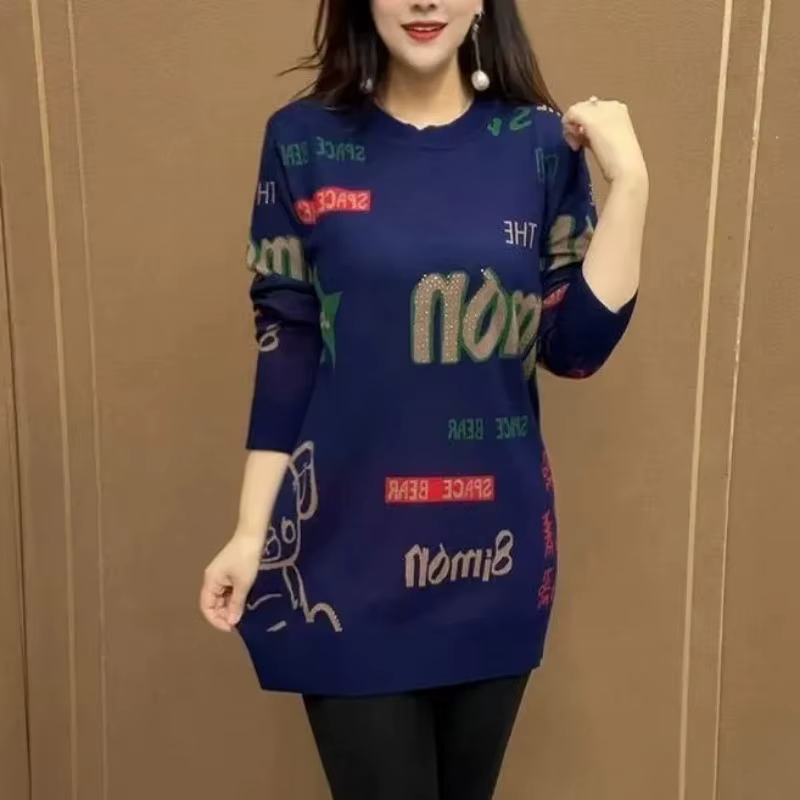 Pull tricoté mi-long pour femmes