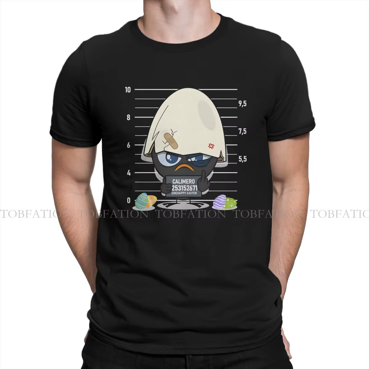 T-shirt homme criminel Calimero dessin animé Animation col rond manches courtes 100% coton