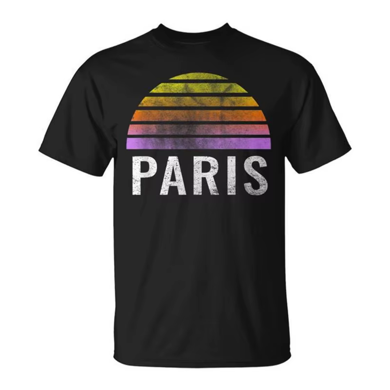 Paris Tour Eiffel motif T-shirt hommes 3d imprimé France t-shirts hauts femmes été décontracté à manches courtes
