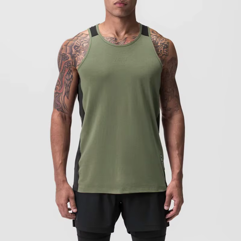 Débardeur Homme Été Respirant Séchage Rapide Sans Manches Haut Élastique pour Gym Fitness Course Décontracté