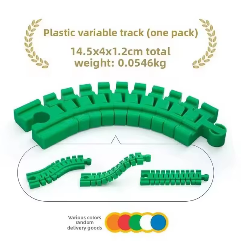 Accessoires de train en bois : rails flexibles en plastique, plateau tournant, pont incliné compatibles avec les rails en bois de marque, jouets ferroviaires