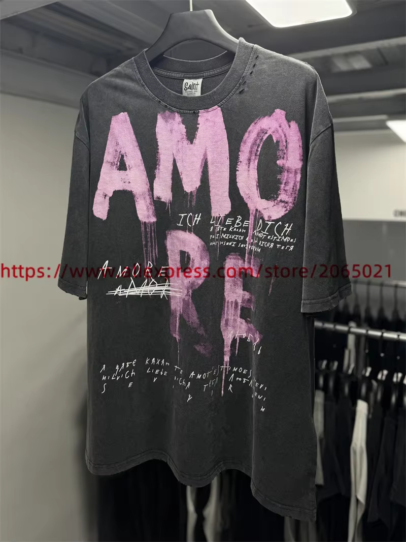 Lavé Saint Amore est amour T-Shirts hommes femmes meilleure qualité unisexe t-shirt