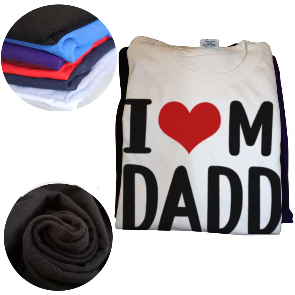 T-shirt en coton imprimé « I Love My Daddy » – Cadeau original et amusant pour la fête des pères pour papa et grand-père – T-shirts graphiques – Camisetas