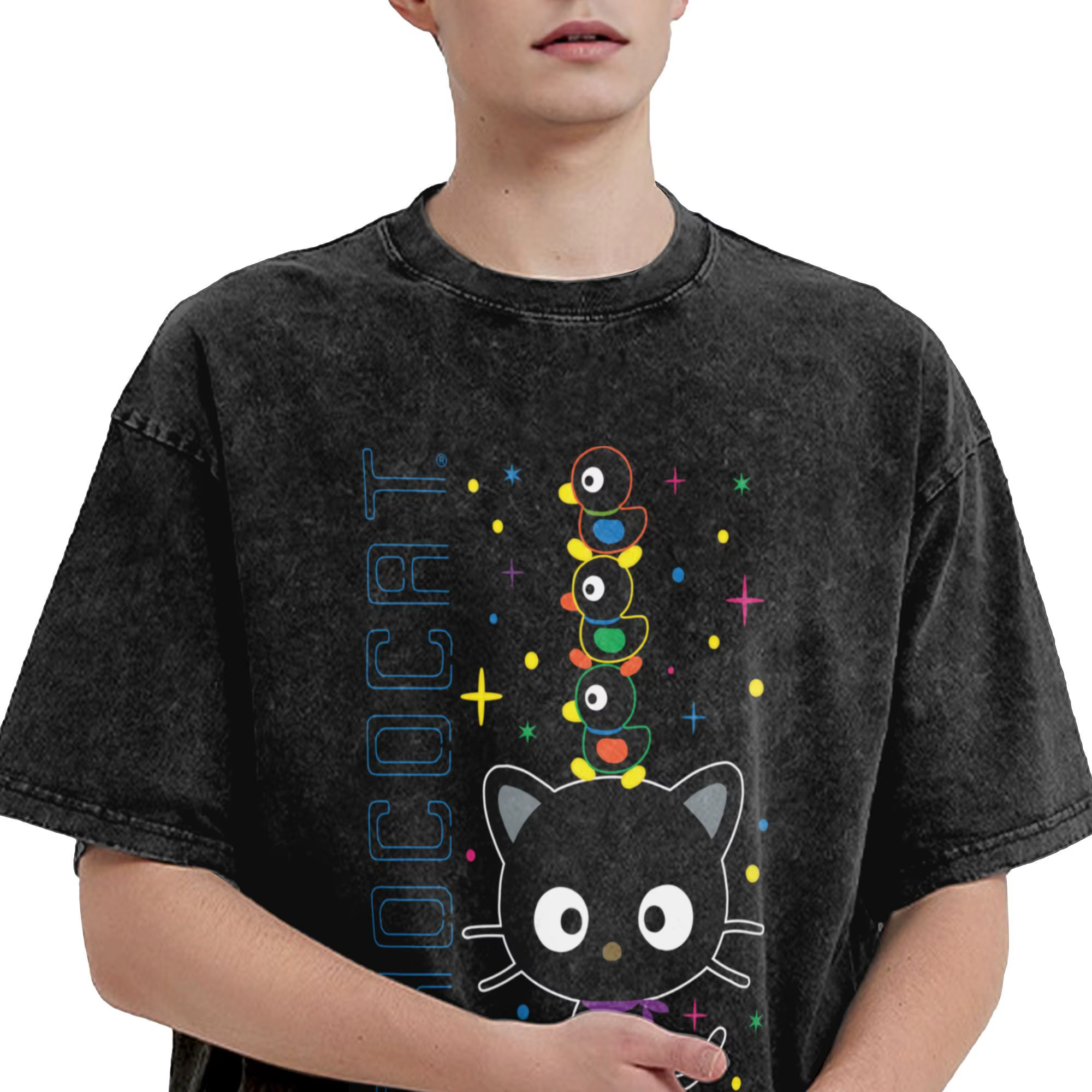 Chococat Logo T-Shirt été Streetwear t-shirts décontracté Harajuku