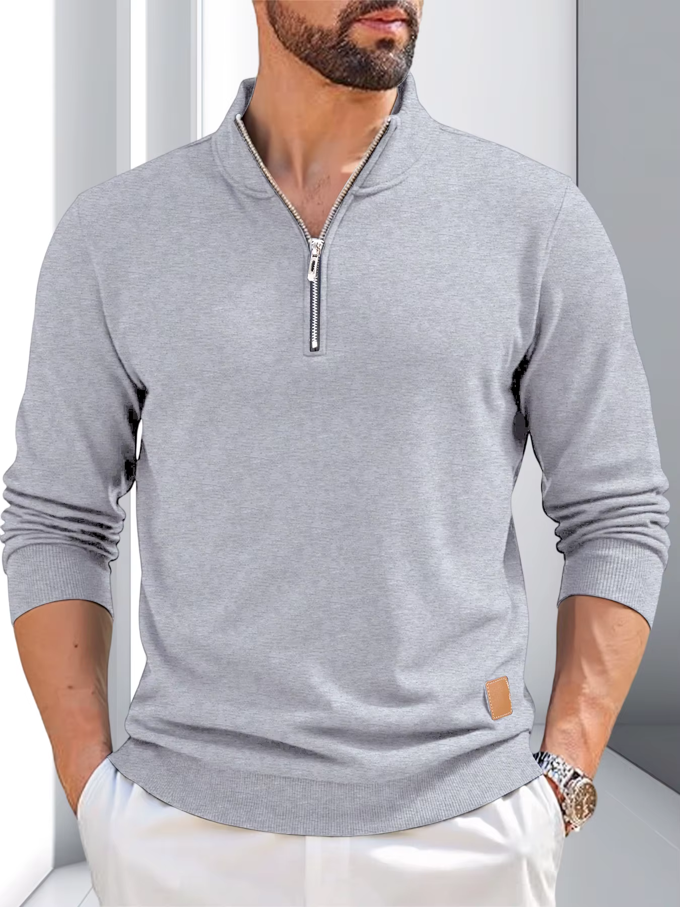 Robe pull à fermeture éclair pour hommes