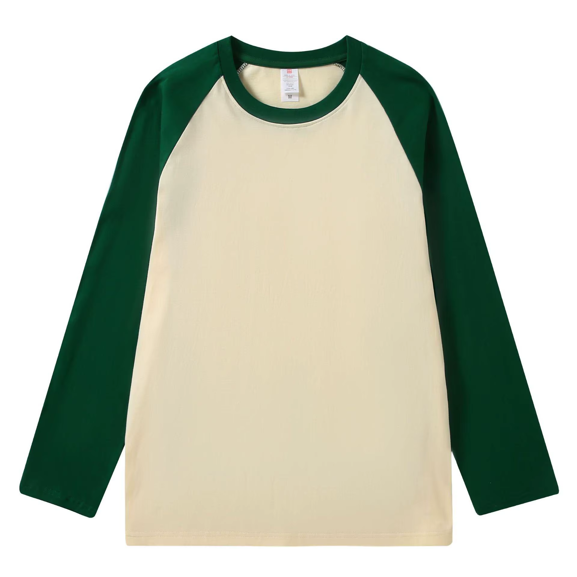 T-shirt à manches longues en pur coton pour hommes et femmes
