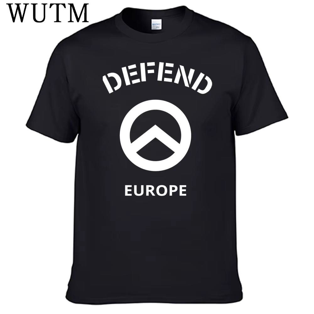 Difendre l'Europe t-shirt 100% coton hommes chemise