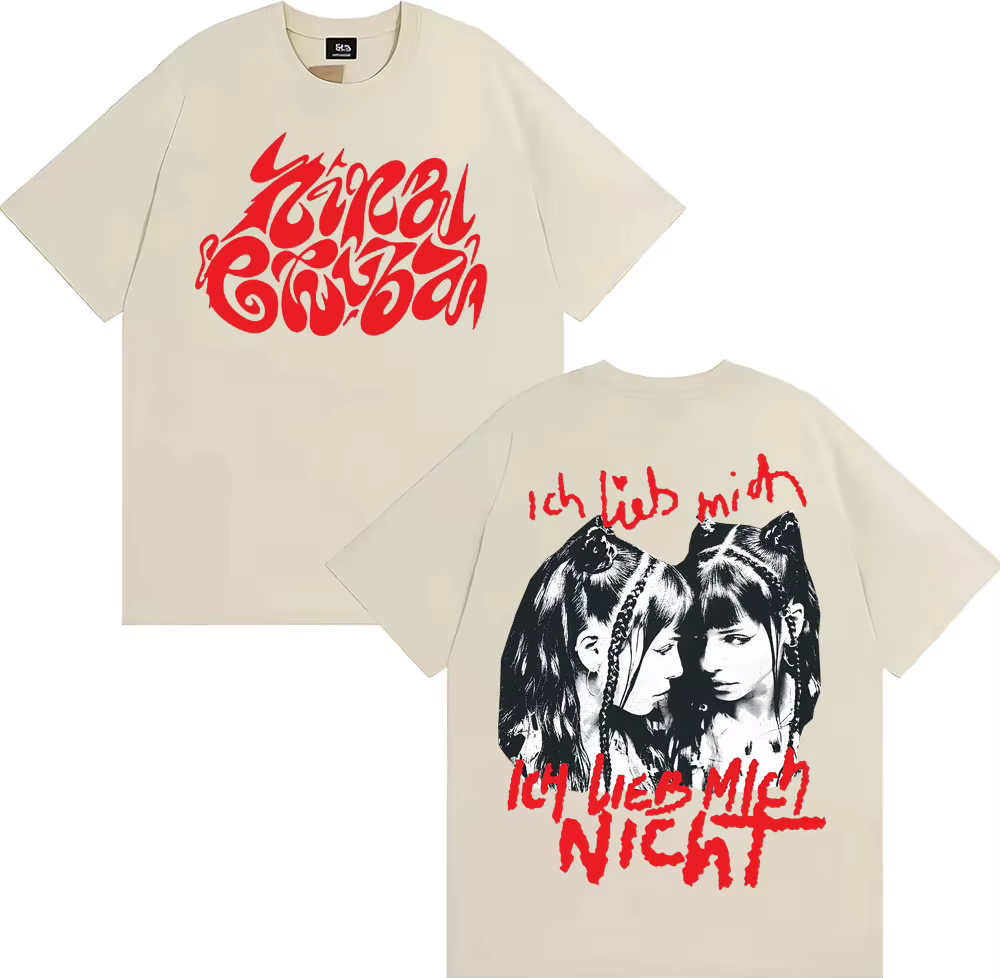 Ich Lieb Mich Nina Chuba 2025 Album Tour T-shirts hommes femmes vêtements Vintage mode