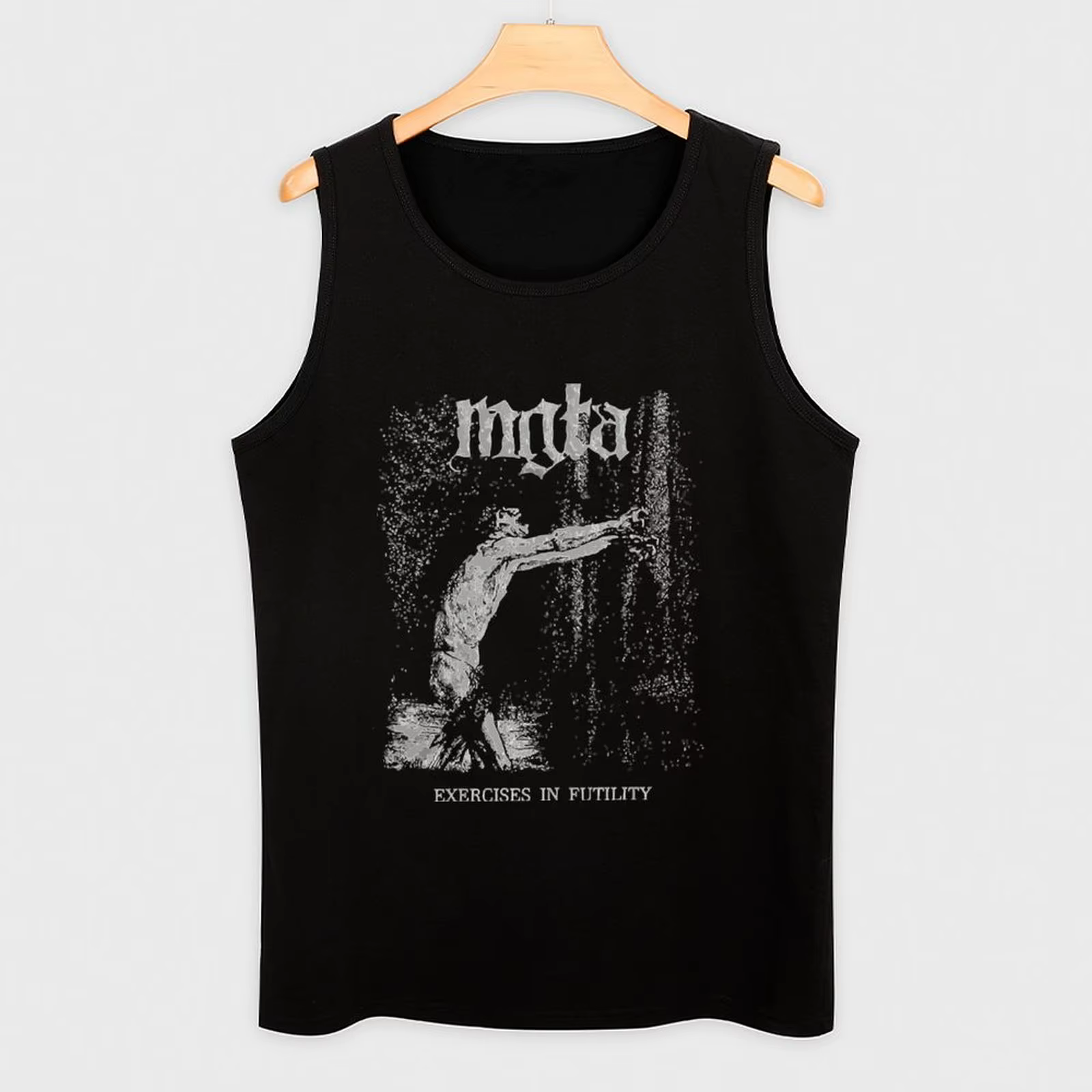 T-shirt de sport pour hommes, haut en métal noir, vêtements d'été