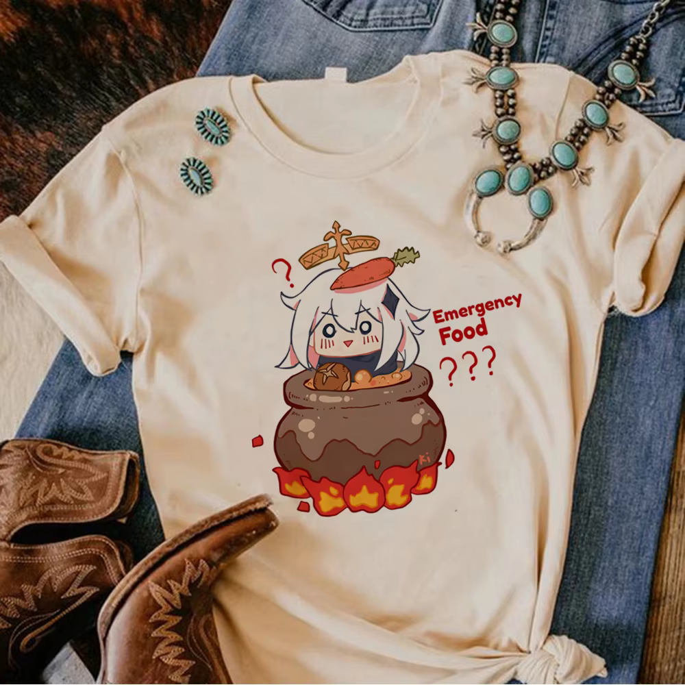Genshin Impact t-shirt femmes anime drôle manga t-shirts femme vêtements de créateur