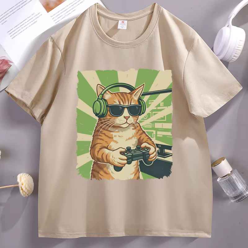 Gamer chat T-Shirt jeu vidéo