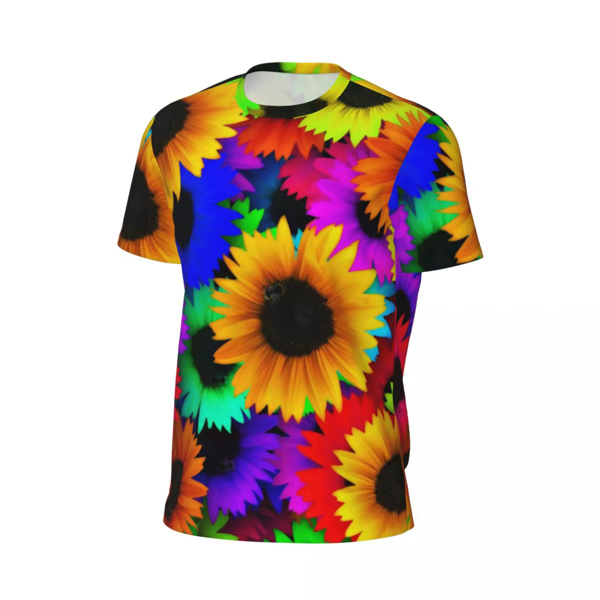 T-shirt tournesol coloré pour hommes