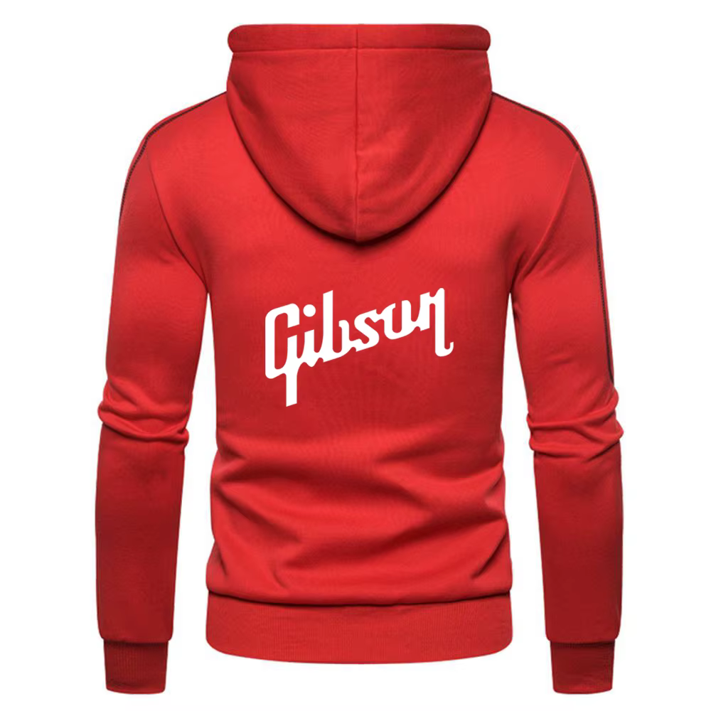 Guitare Gibson Logo imprimé 2025 printemps et automne homme à capuche couleur unie polaire vêtements de sport sweats