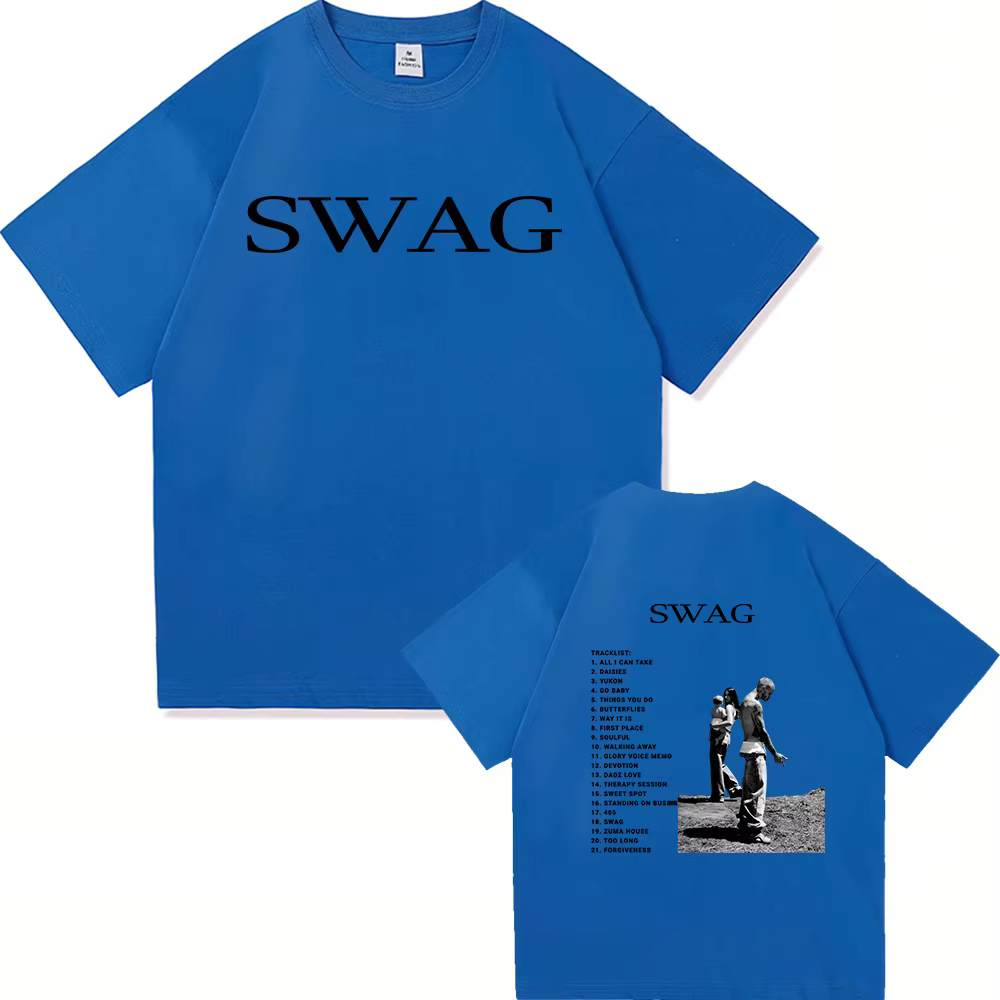 Justin Bieber SWAG t-shirt 2025 nouvel Album hommes/femmes vêtements Harajuku haute qualité