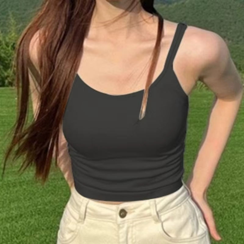 Crop Top Femme Sexy Sans Manches