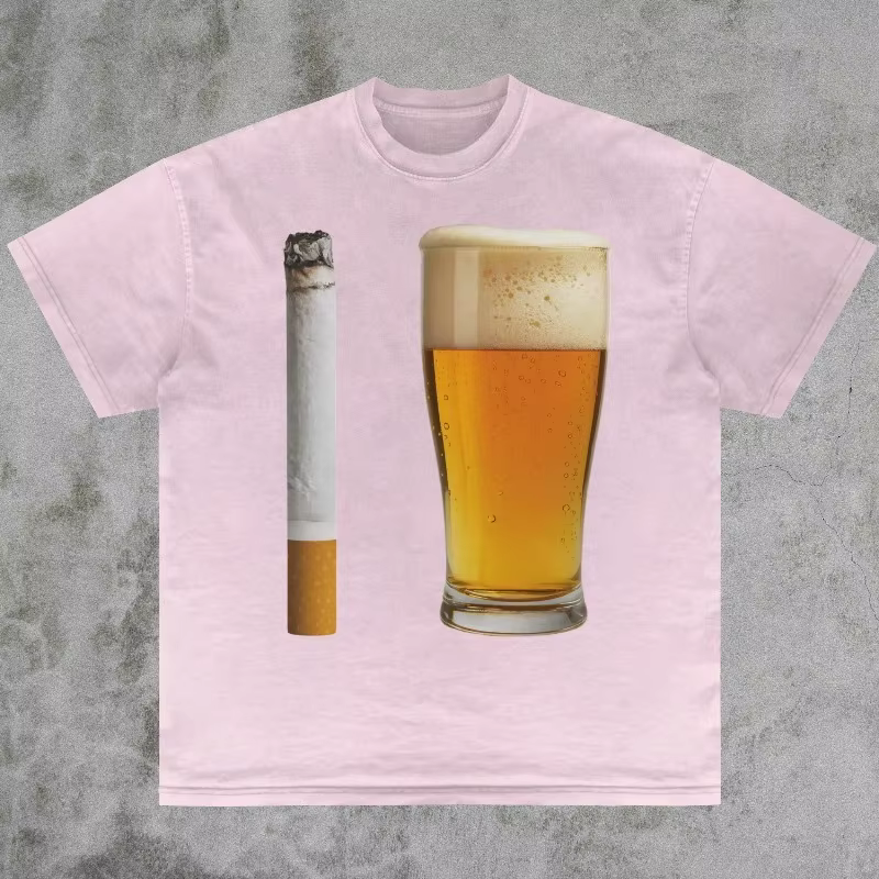T-shirt Bière et Cigarette