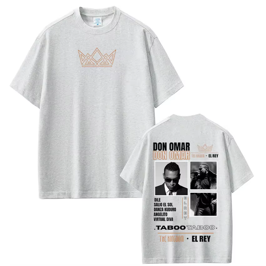 T-shirts imprimés album du rappeur Don Omar pour hommes et femmes