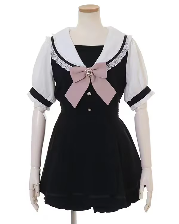 Rojita – robe japonaise à manches longues et col marin pour femmes