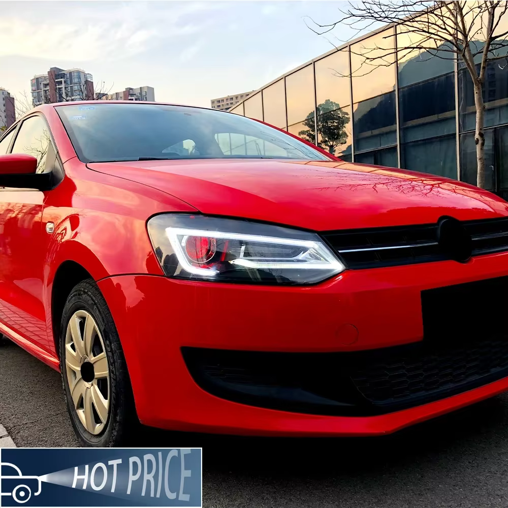 Feux avant de voiture pour VW Polo 2011 – 2017, assemblage de phares automobiles, mise à niveau, Style A5, accessoires d'objectif de projecteur LED, Plug and Play