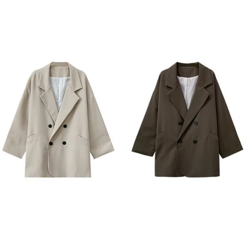 Blazer surdimensionné imbibé coréen pour femmes