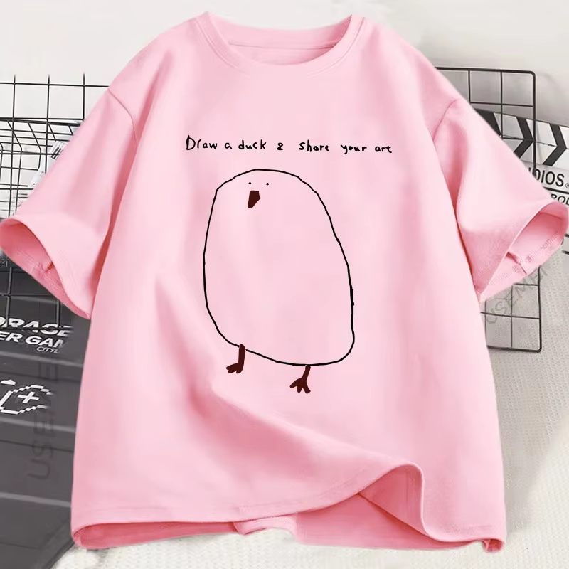 Drôle dessin canard T-shirt femmes décontracté