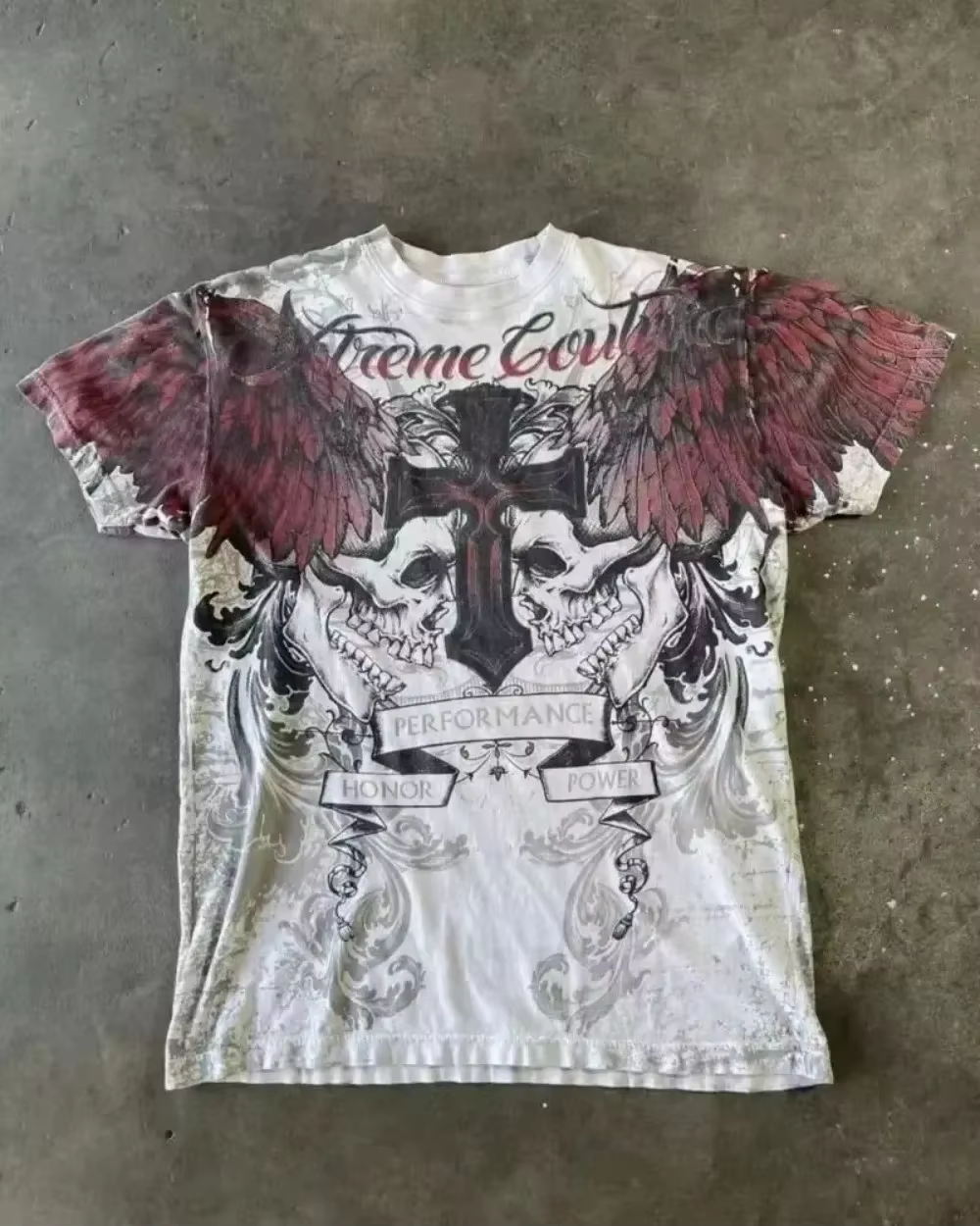 T-shirt surdimensionné pour homme Affliction années 2000